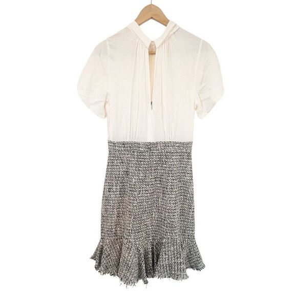 Rebecca Taylor Silk and Tweed Sleeveless Dress - Picture 5 of 6